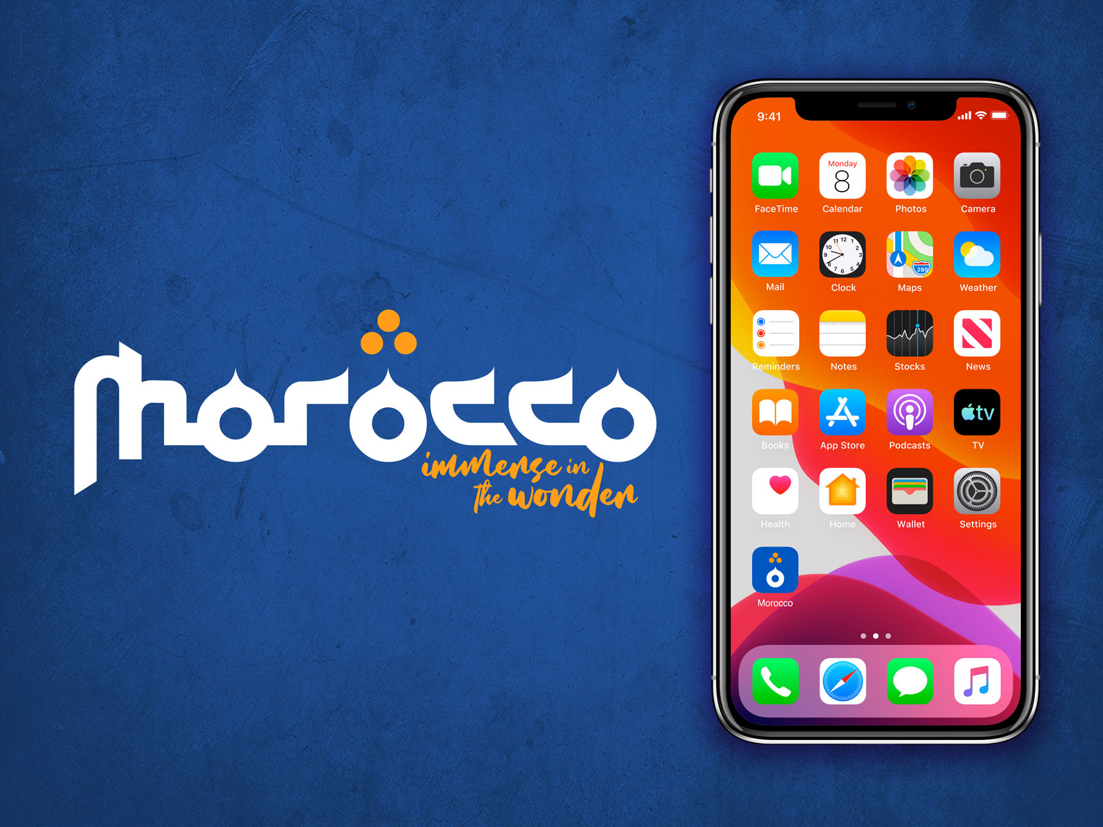 App icon design for Morocco featured on a smartphone