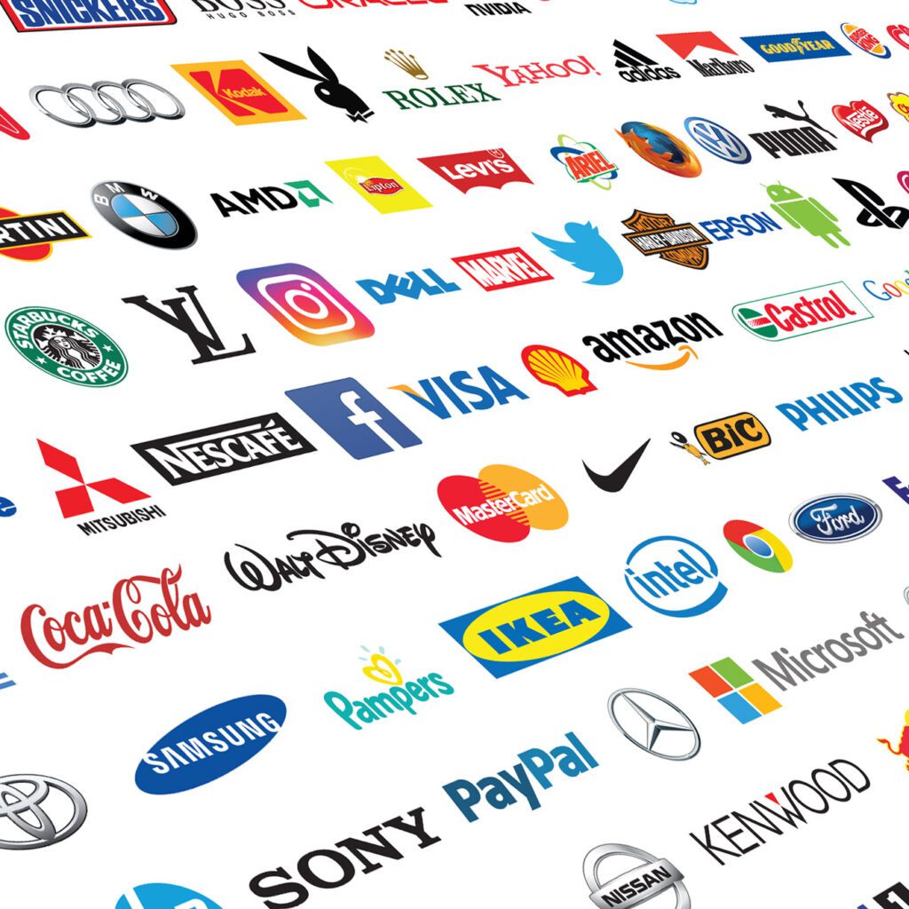 background image of famous logos