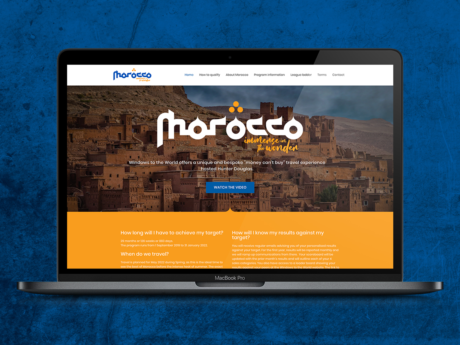 Morocco website mockup