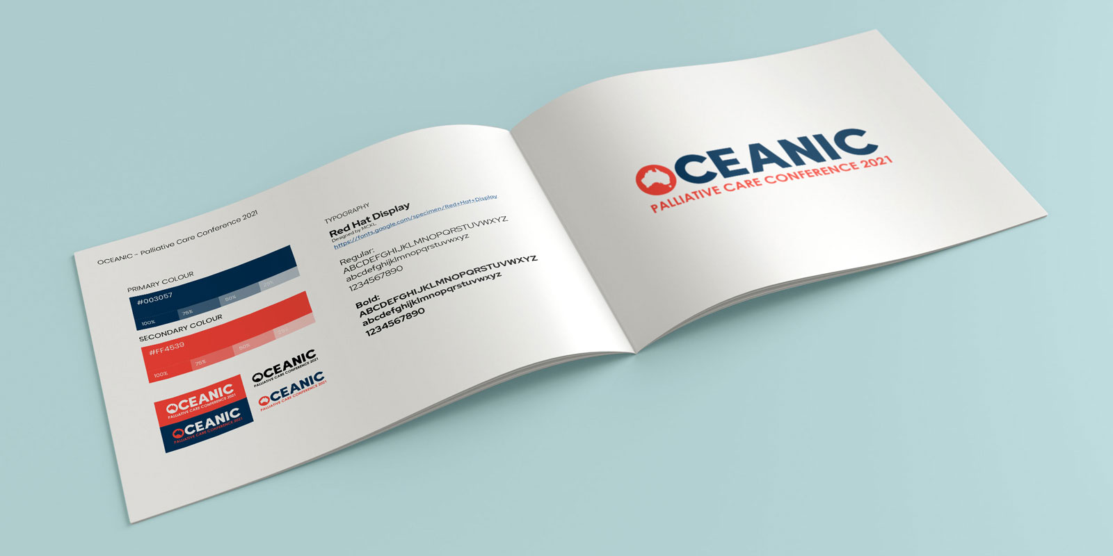 Oceanic Palliative Care conference branding style guide